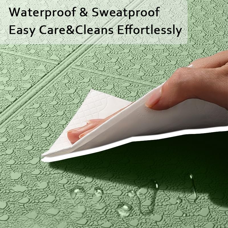 Foldable Yoga Mat & Travel Exercise Pad - Waterproof TPE Outdoor Mat for Hiking, Beach, and Picnics - Portable, Non-Slip Floor Mat for Yoga on the Go Camping Mat