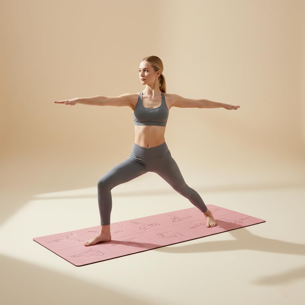 Foldable Yoga Mat & Travel Exercise Pad - Waterproof TPE Outdoor Mat for Hiking, Beach, and Picnics - Portable, Non-Slip Floor Mat for Yoga on the Go Camping Mat