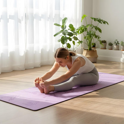 Foldable Yoga Mat & Travel Exercise Pad - Waterproof TPE Outdoor Mat for Hiking, Beach, and Picnics - Portable, Non-Slip Floor Mat for Yoga on the Go Camping Mat