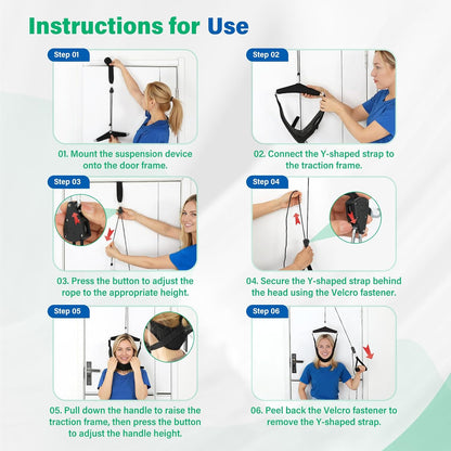 2026 Upgraded Neck Stretcher Cervical, Double Ratchet Neck Traction Device
