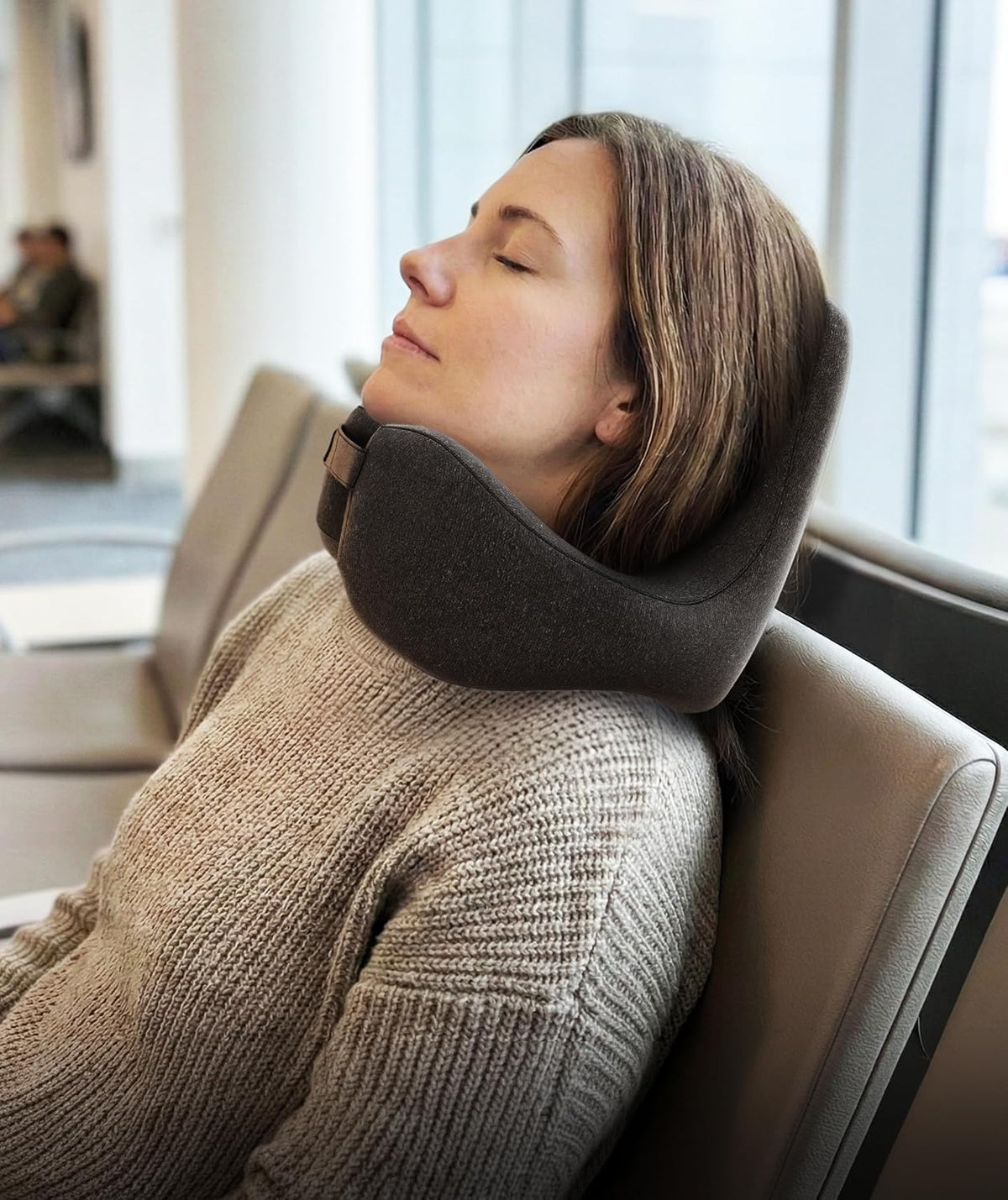 Upgraded Neck Pillow for Airplanes – Memory Foam Travel Headrest for Flying – Portable Multi-Position Travel Pillows with 360°Support – Long Flight Essentials for Sleep & Home Use