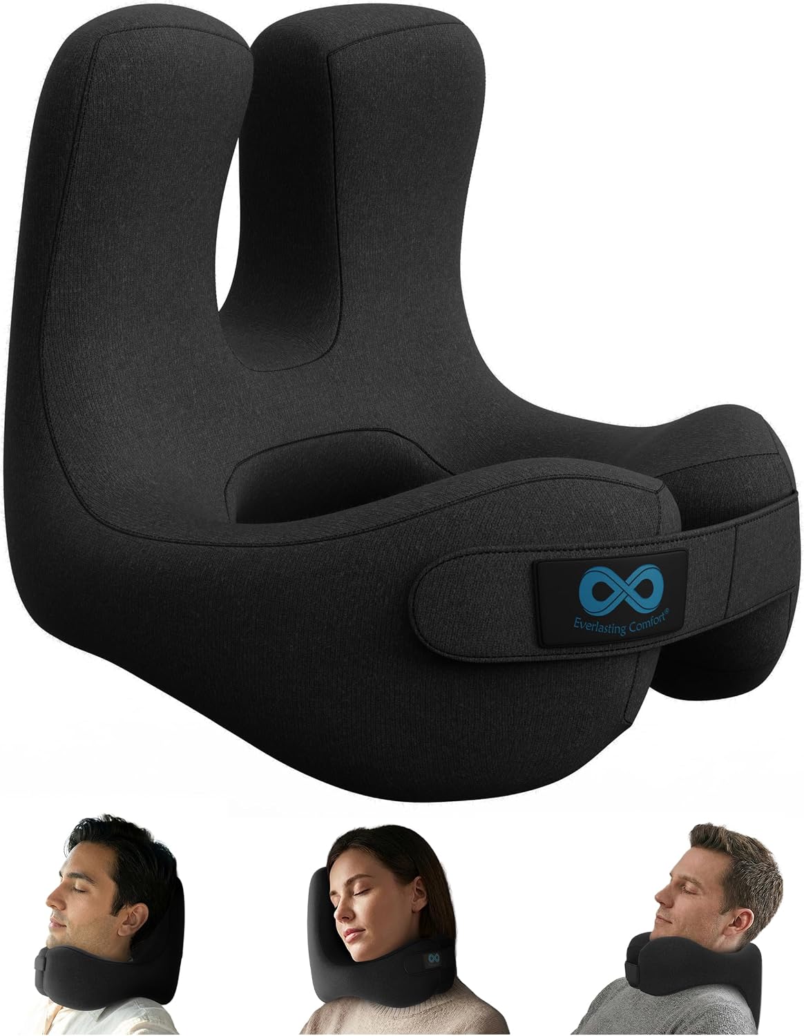 Upgraded Neck Pillow for Airplanes – Memory Foam Travel Headrest for Flying – Portable Multi-Position Travel Pillows with 360°Support – Long Flight Essentials for Sleep & Home Use