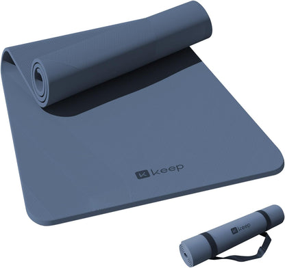 Extra Wide Yoga Mat, 7mm Thick 72" x 32" Exercise Mat | 7mm thick Extra wide yoga mat with carry strap for home workout, yoga, exercise and Pilates