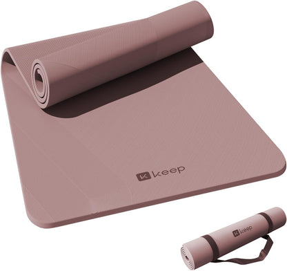 Extra Wide Yoga Mat, 7mm Thick 72" x 32" Exercise Mat | 7mm thick Extra wide yoga mat with carry strap for home workout, yoga, exercise and Pilates