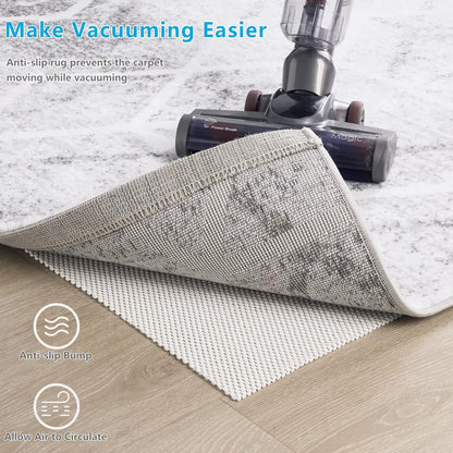 Non Slip Area Rug Pads Non Skid Rug Gripper 2x3 Feet Extra Thick Pad Anti-Slip Carpet Rug Mats for Hardwood Surface Floors, Keep Rugs Safe and in Place (2 x 3 Ft)