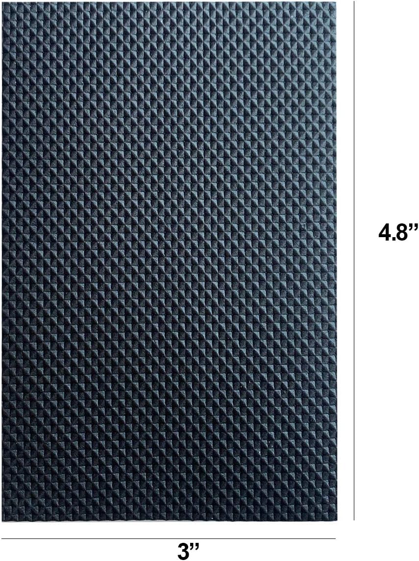 4-Pack Large EVA Foam Furniture Pads (3.93"x6.29"), Cut to Size Non Slip Grippers for Hardwood Floors, Heavy Duty Self-Adhesive Anti Skid Slide Stopper Mat for Sofa, Recliner, Bed