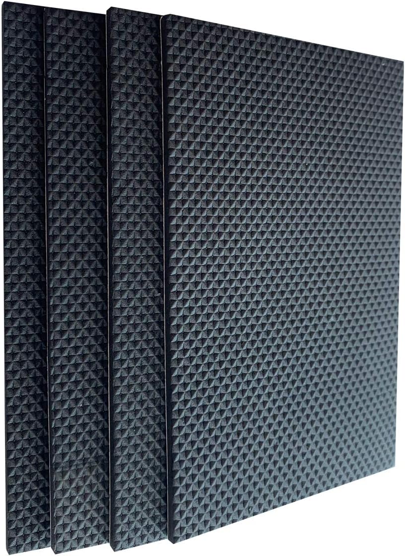 4-Pack Large EVA Foam Furniture Pads (3.93"x6.29"), Cut to Size Non Slip Grippers for Hardwood Floors, Heavy Duty Self-Adhesive Anti Skid Slide Stopper Mat for Sofa, Recliner, Bed