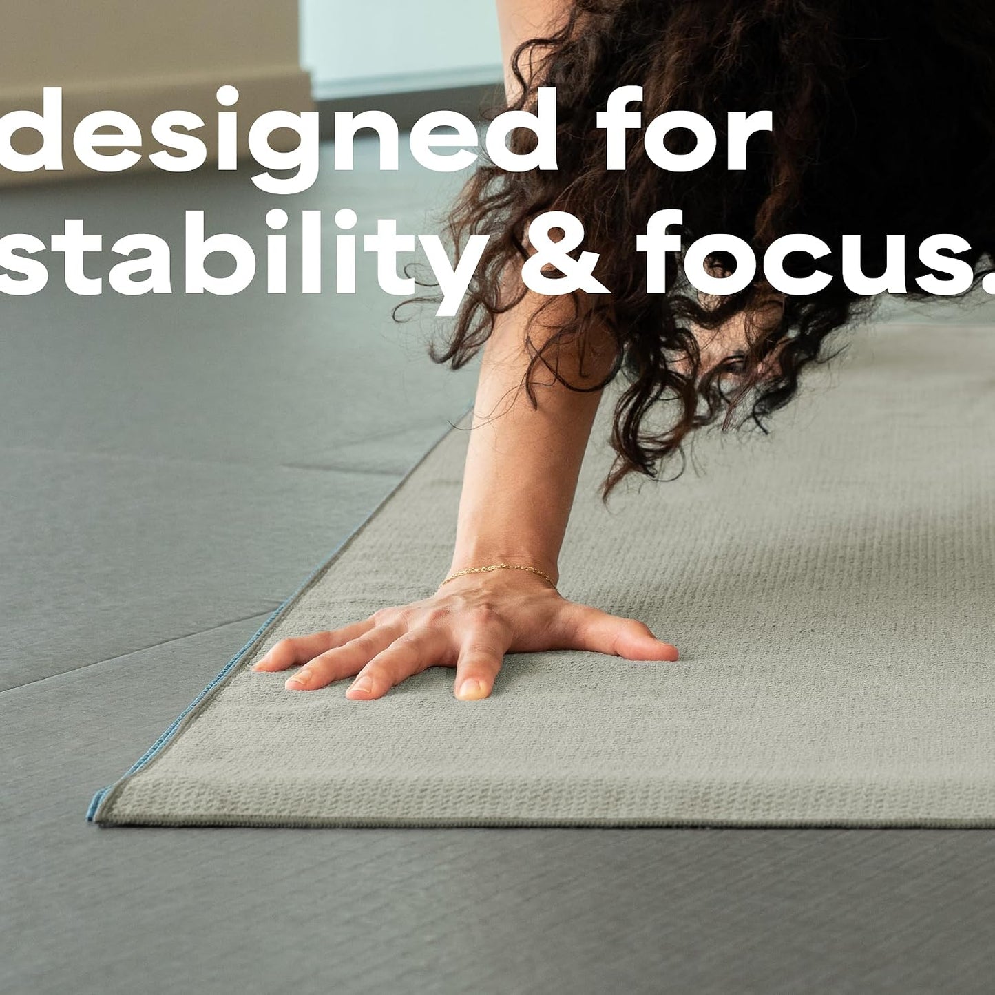 . Aura Yoga Mat Towel with Non-Slip Grip, Enhanced Silicone Grip, Soft and Absorbent for Gym, Pilates, and Hot Yoga Mat, 2 Pack, 24 inches x 72 inches, 340GSM, Blue