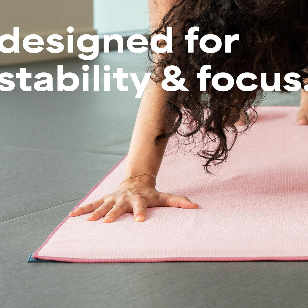 . Aura Yoga Mat Towel with Non-Slip Grip, Enhanced Silicone Grip, Soft and Absorbent for Gym, Pilates, and Hot Yoga Mat, 2 Pack, 24 inches x 72 inches, 340GSM, Blue