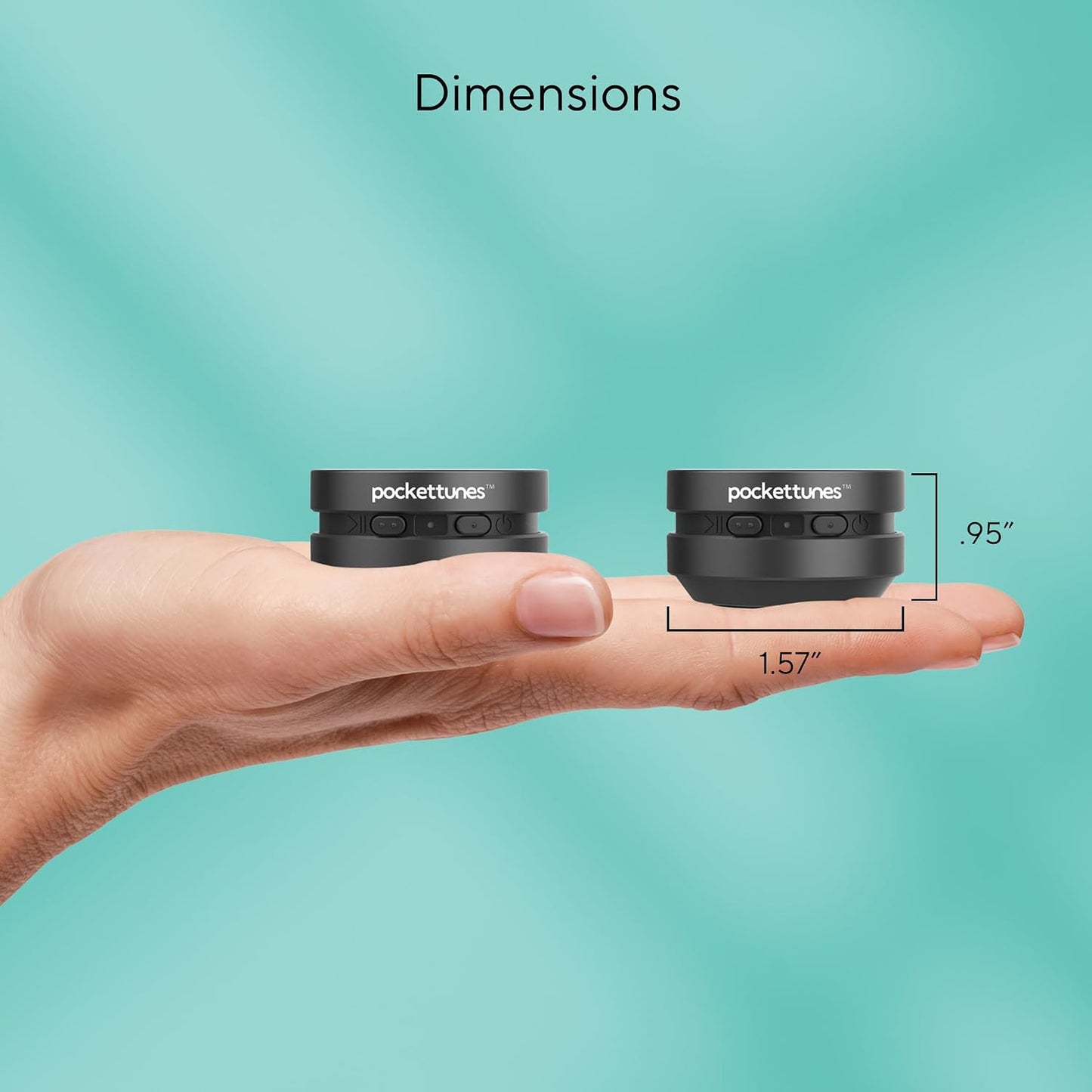 Bone‑Conduction Bluetooth Speakers – 2‑Pack Mini Wireless Speakers, Surface‑Amplifying Sound, True Wireless Stereo, USB‑C Rechargeable, Portable