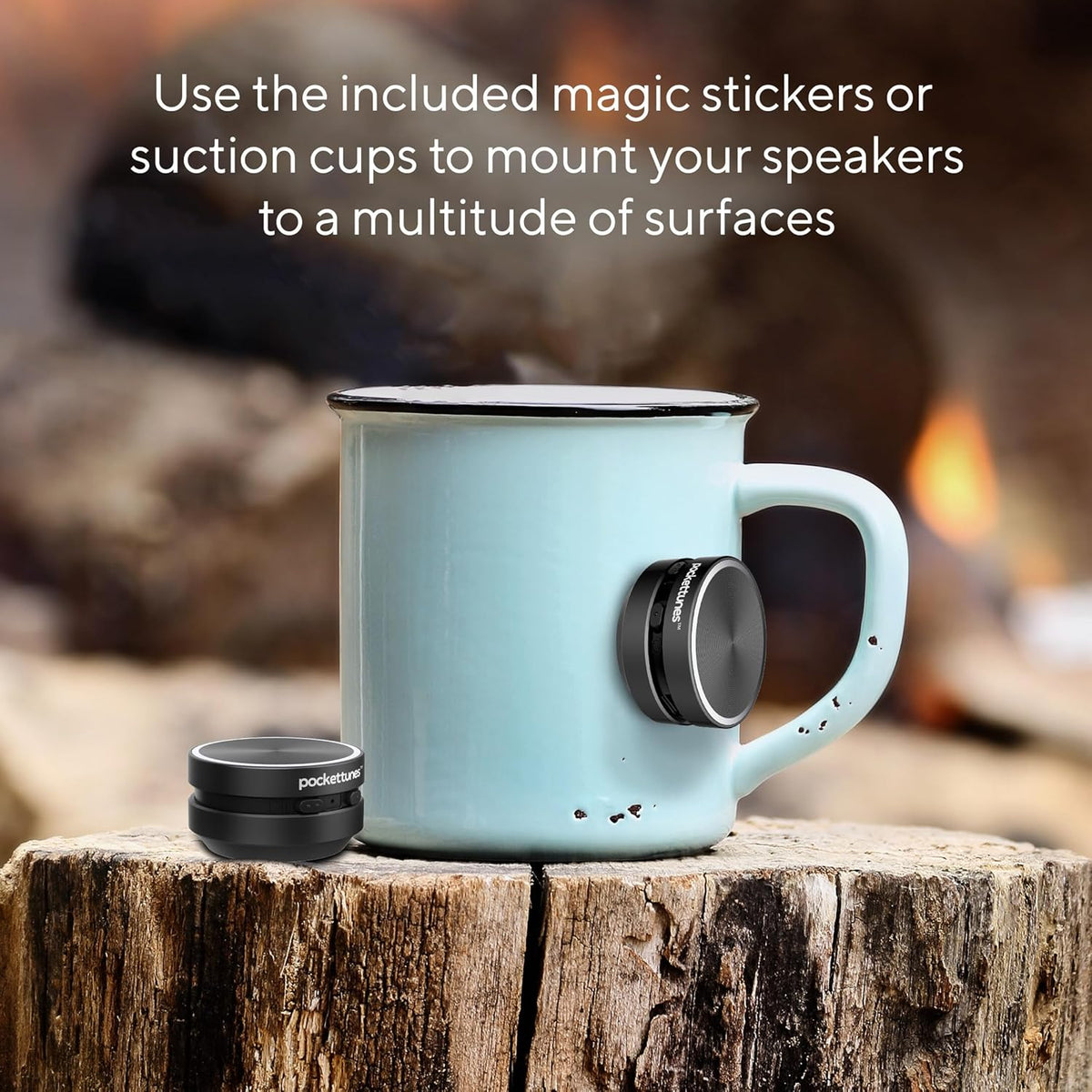 Bone‑Conduction Bluetooth Speakers – 2‑Pack Mini Wireless Speakers, Surface‑Amplifying Sound, True Wireless Stereo, USB‑C Rechargeable, Portable
