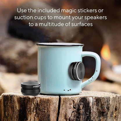 Bone‑Conduction Bluetooth Speakers – 2‑Pack Mini Wireless Speakers, Surface‑Amplifying Sound, True Wireless Stereo, USB‑C Rechargeable, Portable