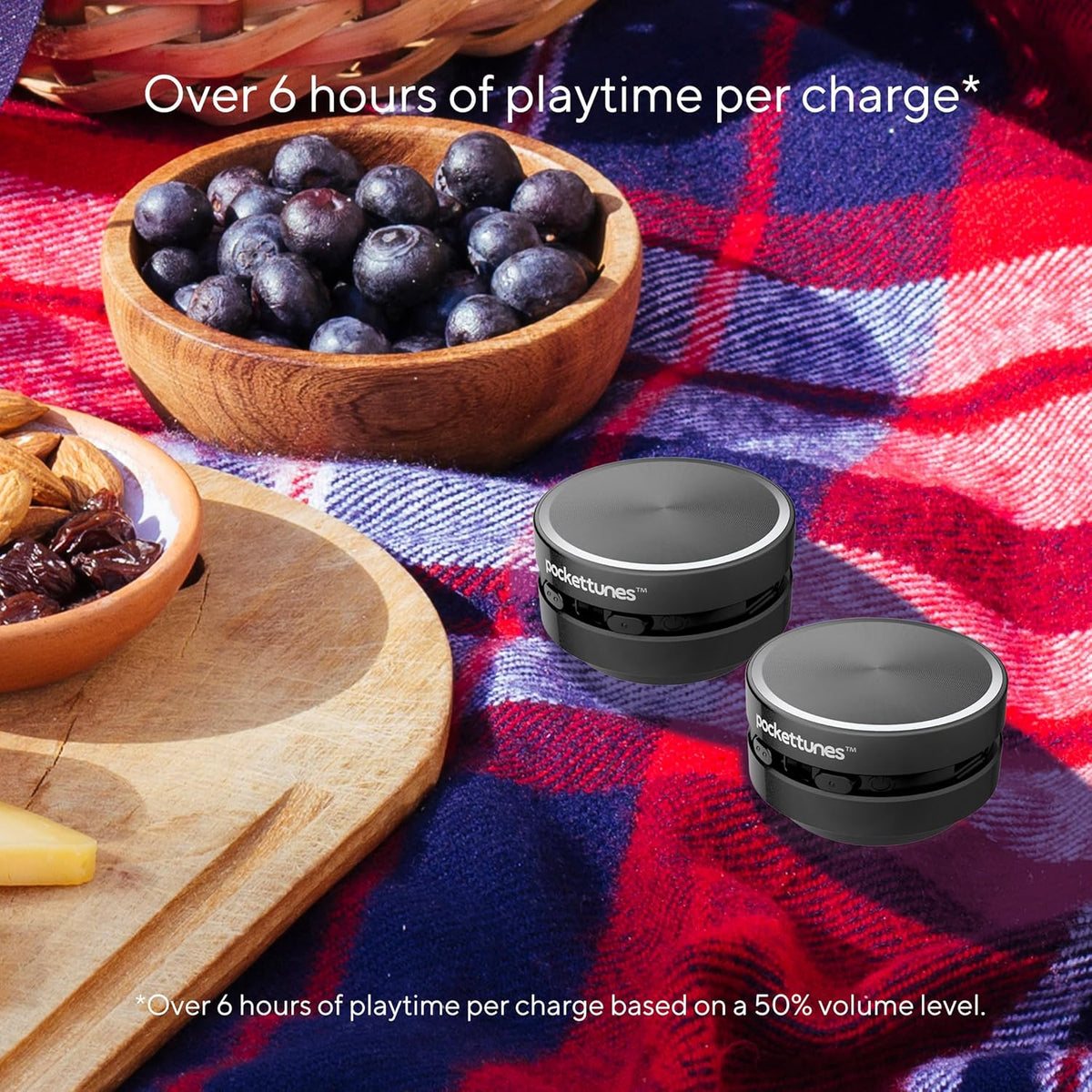 Bone‑Conduction Bluetooth Speakers – 2‑Pack Mini Wireless Speakers, Surface‑Amplifying Sound, True Wireless Stereo, USB‑C Rechargeable, Portable
