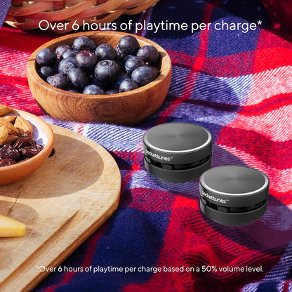 Bone‑Conduction Bluetooth Speakers – 2‑Pack Mini Wireless Speakers, Surface‑Amplifying Sound, True Wireless Stereo, USB‑C Rechargeable, Portable