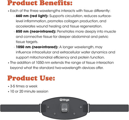 Fringe Red Light Therapy for Body – Wireless Wrap, 660nm & 850nm Infrared