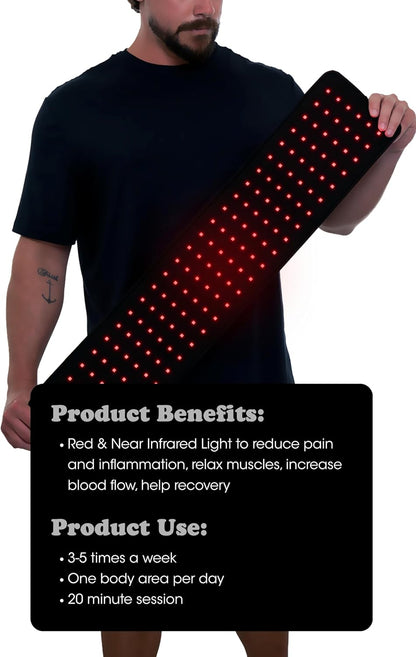 Fringe Red Light Therapy for Body – Wireless Wrap, 660nm & 850nm Infrared