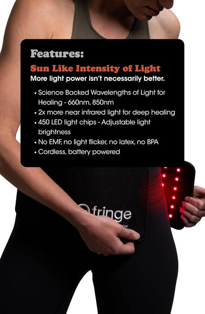 Fringe Red Light Therapy for Body – Wireless Wrap, 660nm & 850nm Infrared