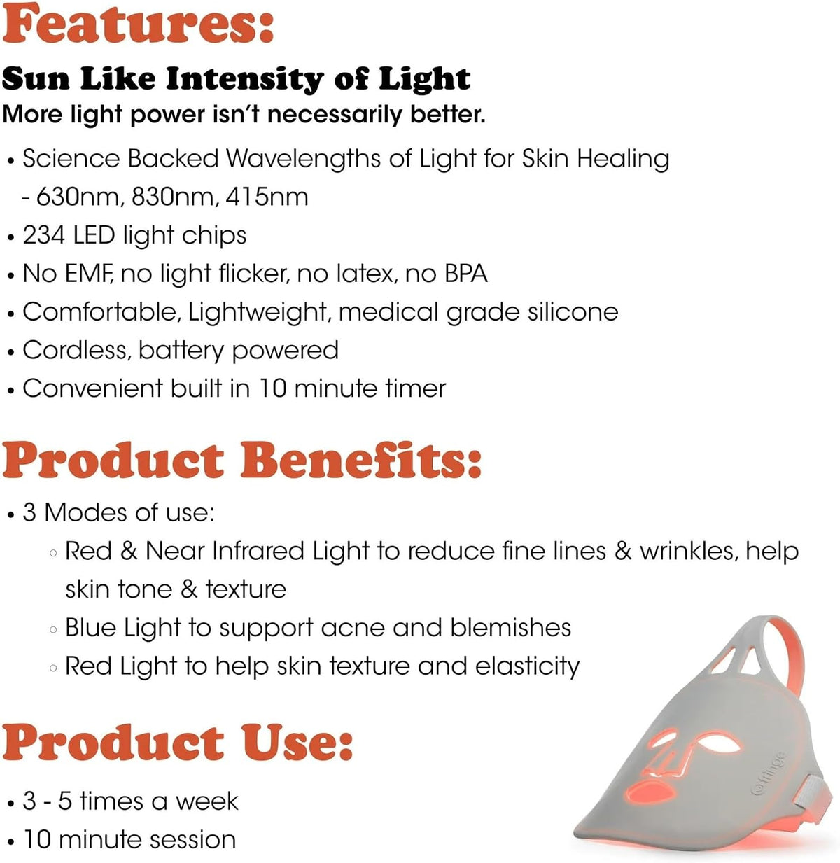 Fringe Red Light Therapy for Body – Wireless Wrap, 660nm & 850nm Infrared