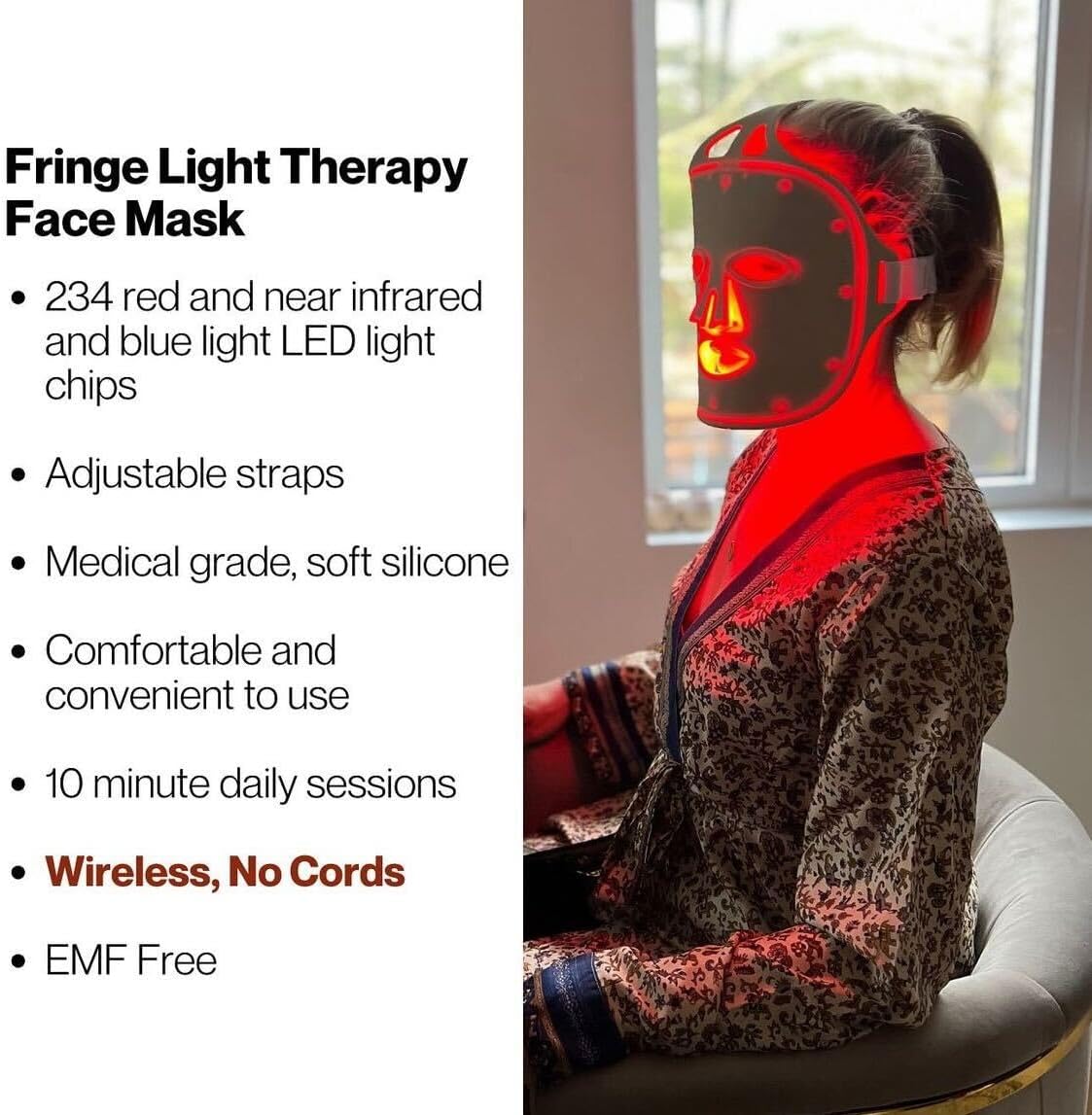 Fringe Red Light Therapy for Body – Wireless Wrap, 660nm & 850nm Infrared