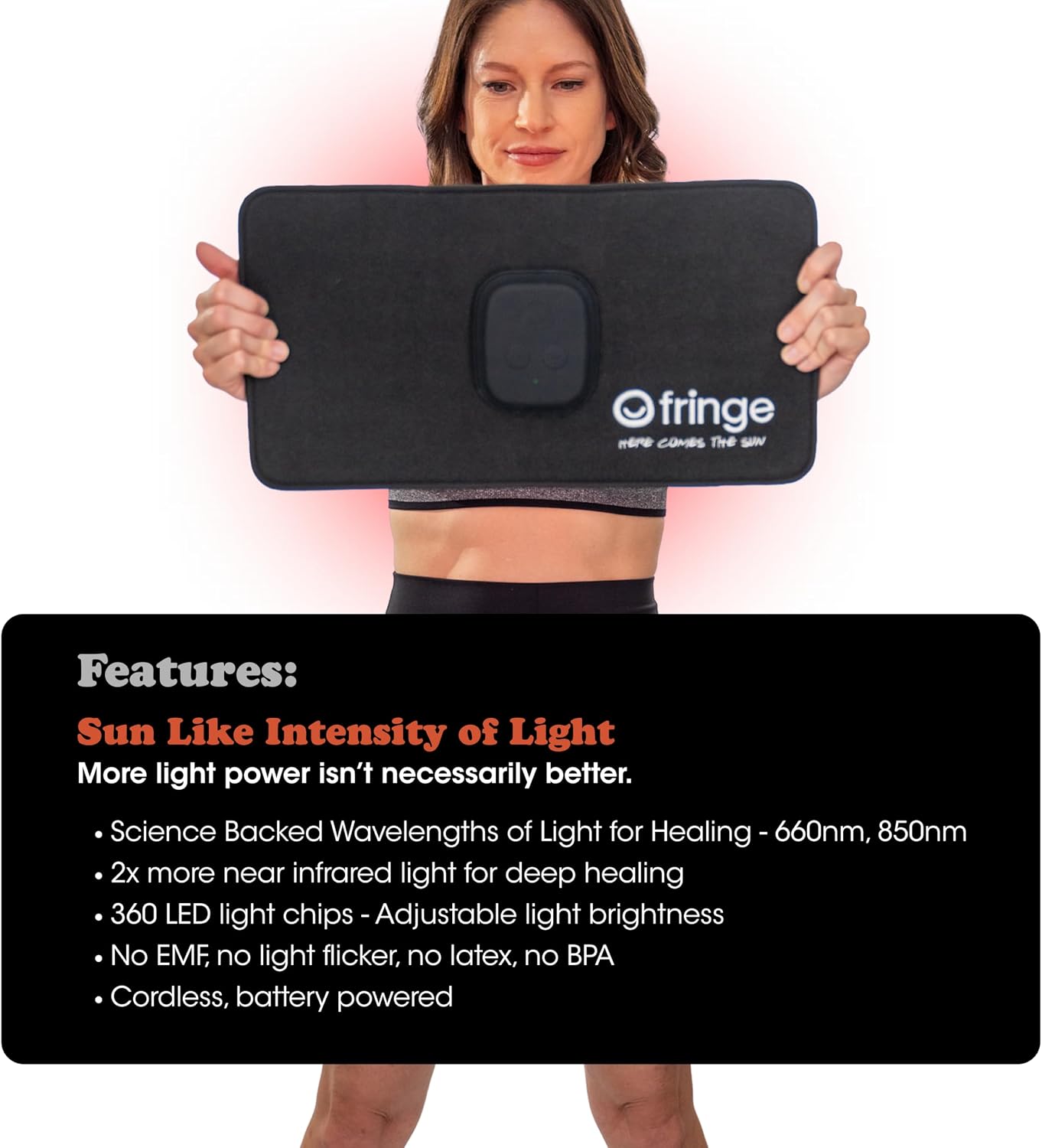 Fringe Red Light Therapy for Body – Wireless Wrap, 660nm & 850nm Infrared