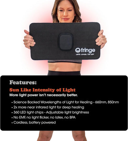 Fringe Red Light Therapy for Body – Wireless Wrap, 660nm & 850nm Infrared