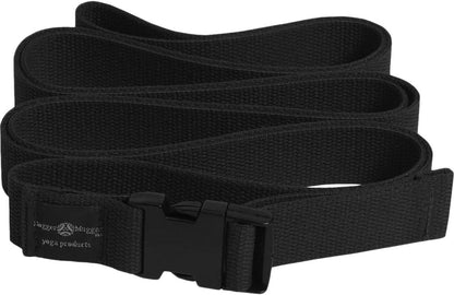 Quick-Release 10 ft. Yoga Strap - Gray - Super Strong Cotton, Easy to Attach and Release, Easily Adjustable
