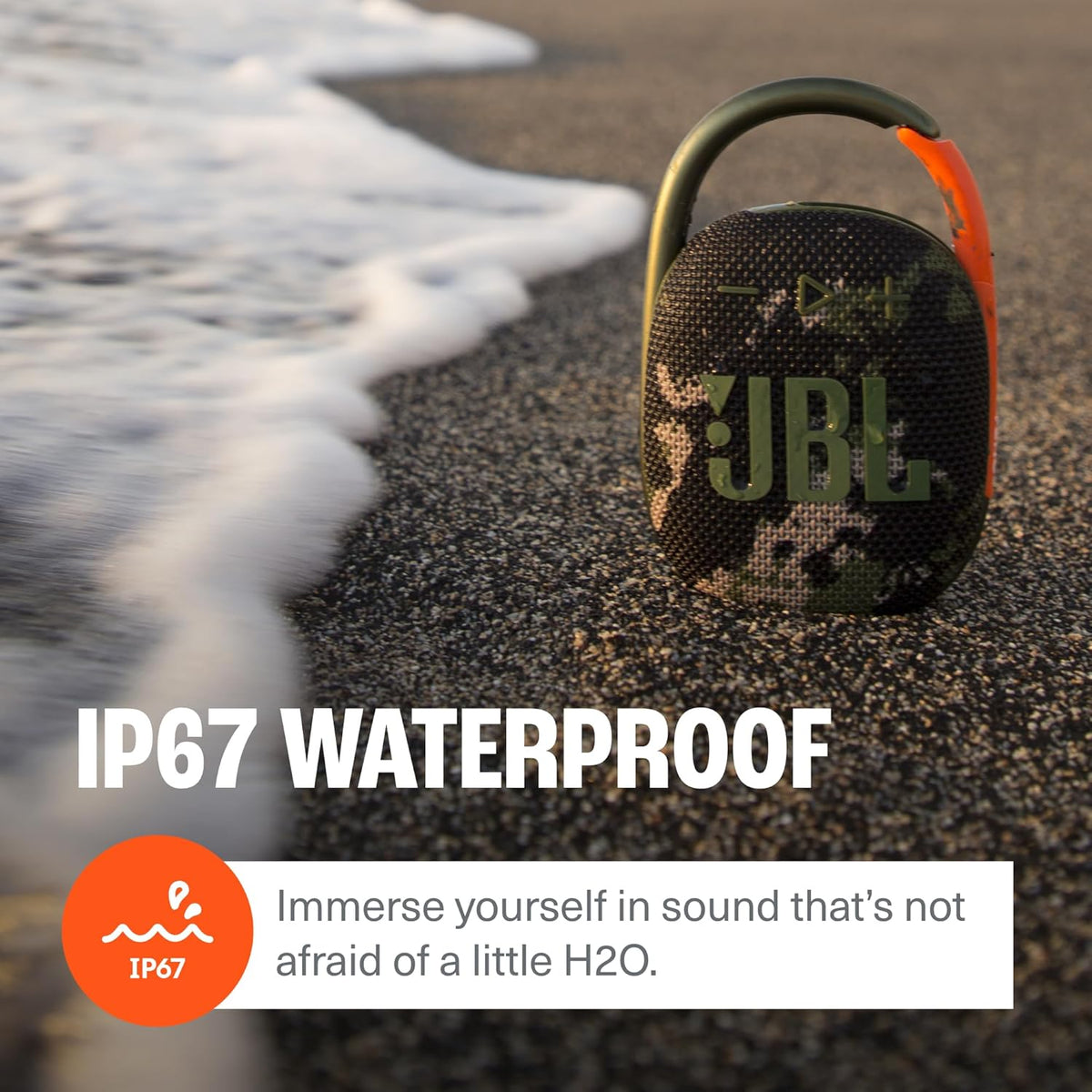 Clip 4 - Portable Mini Bluetooth Speaker, big audio and punchy bass, integrated carabiner, IP67 waterproof and dustproof, 10 hours of playtime, speaker for home, outdoor and travel (Pink)