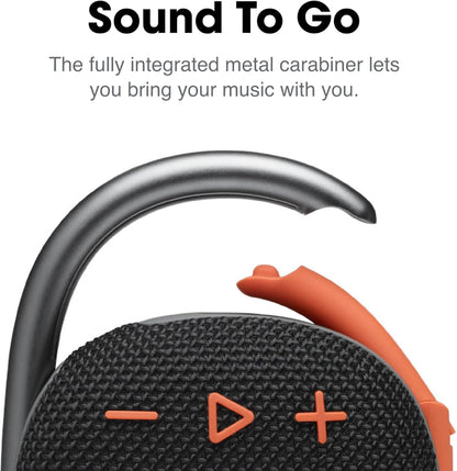 Clip 4 - Portable Mini Bluetooth Speaker, big audio and punchy bass, integrated carabiner, IP67 waterproof and dustproof, 10 hours of playtime, speaker for home, outdoor and travel (Pink)