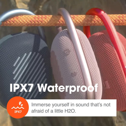 Clip 4 - Portable Mini Bluetooth Speaker, big audio and punchy bass, integrated carabiner, IP67 waterproof and dustproof, 10 hours of playtime, speaker for home, outdoor and travel (Pink)