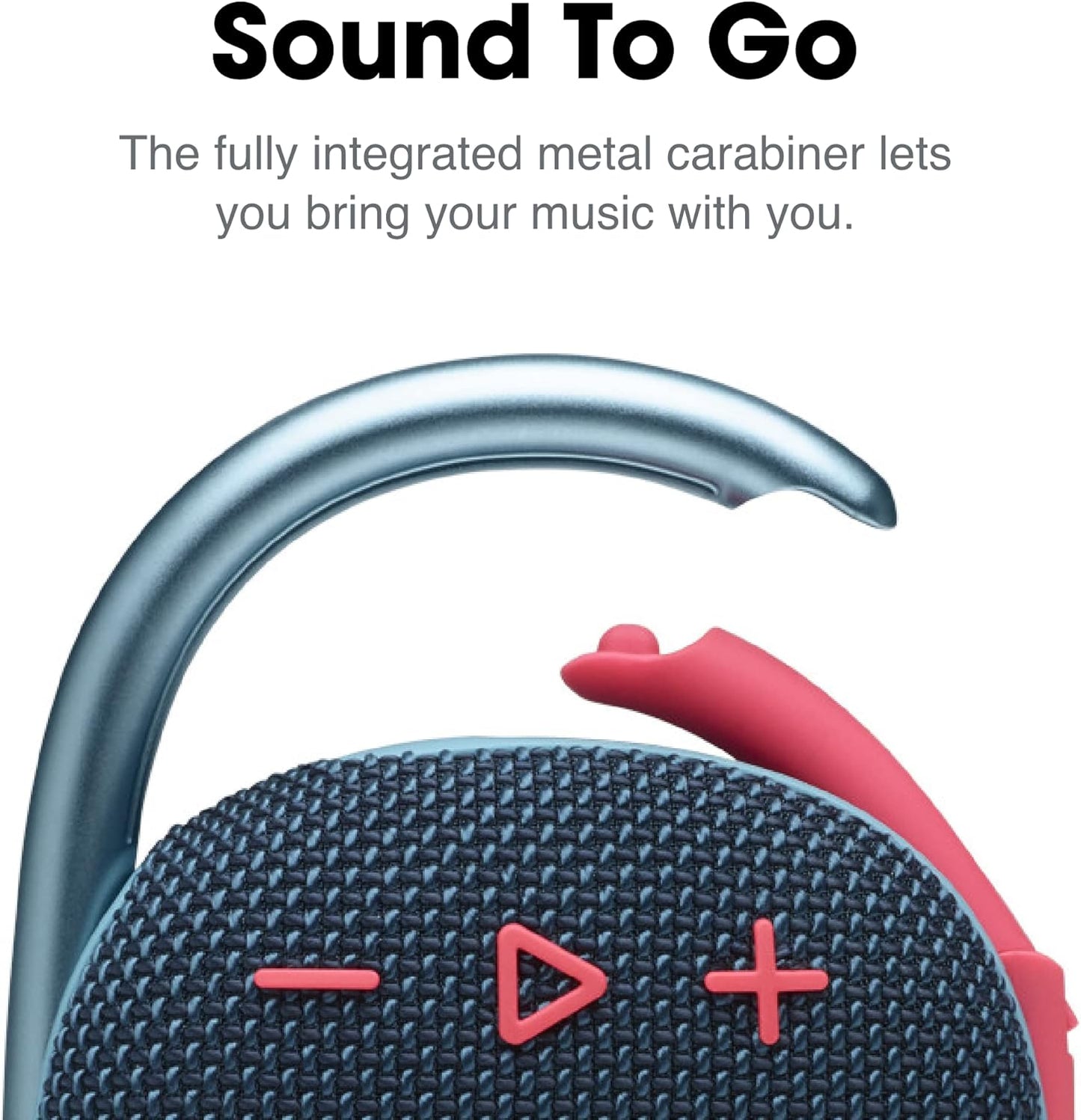 Clip 4 - Portable Mini Bluetooth Speaker, big audio and punchy bass, integrated carabiner, IP67 waterproof and dustproof, 10 hours of playtime, speaker for home, outdoor and travel (Pink)