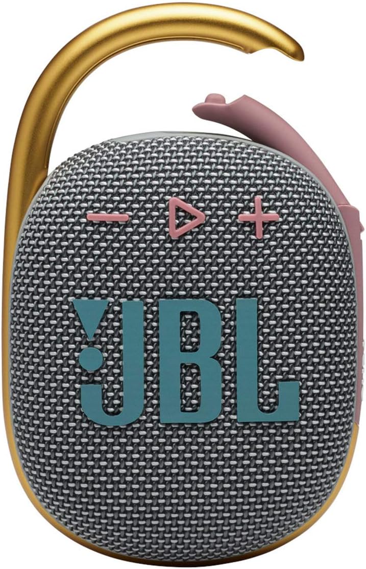 Clip 4 - Portable Mini Bluetooth Speaker, big audio and punchy bass, integrated carabiner, IP67 waterproof and dustproof, 10 hours of playtime, speaker for home, outdoor and travel (Pink)