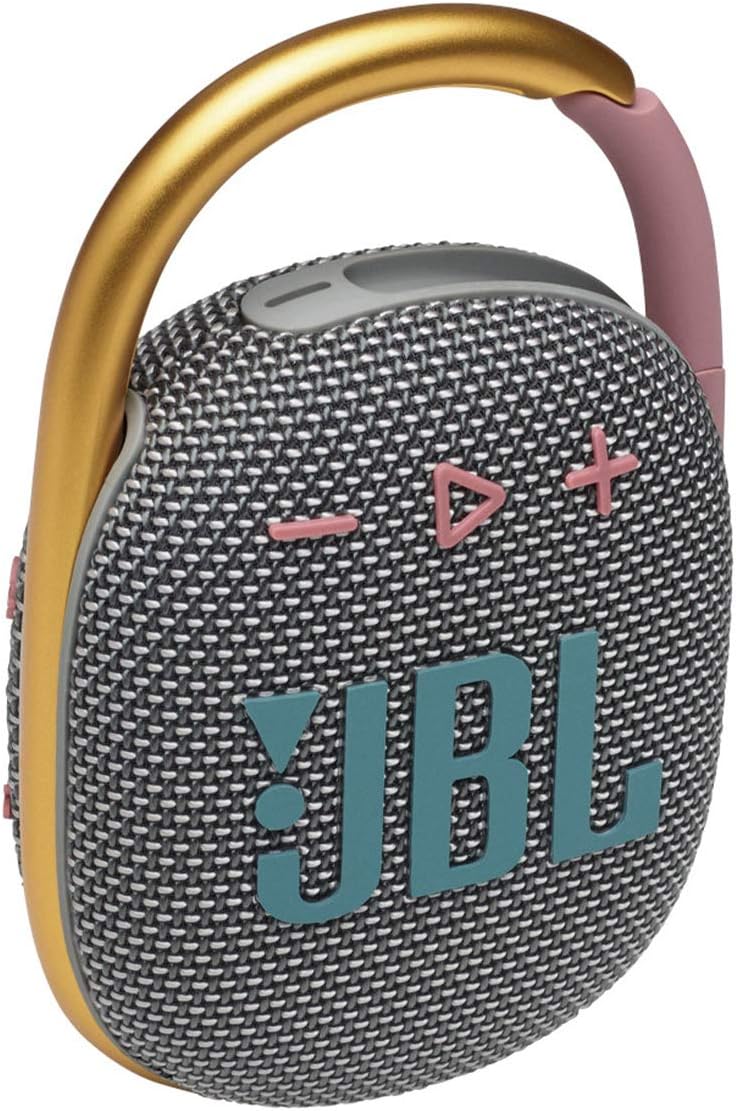 Clip 4 - Portable Mini Bluetooth Speaker, big audio and punchy bass, integrated carabiner, IP67 waterproof and dustproof, 10 hours of playtime, speaker for home, outdoor and travel (Pink)