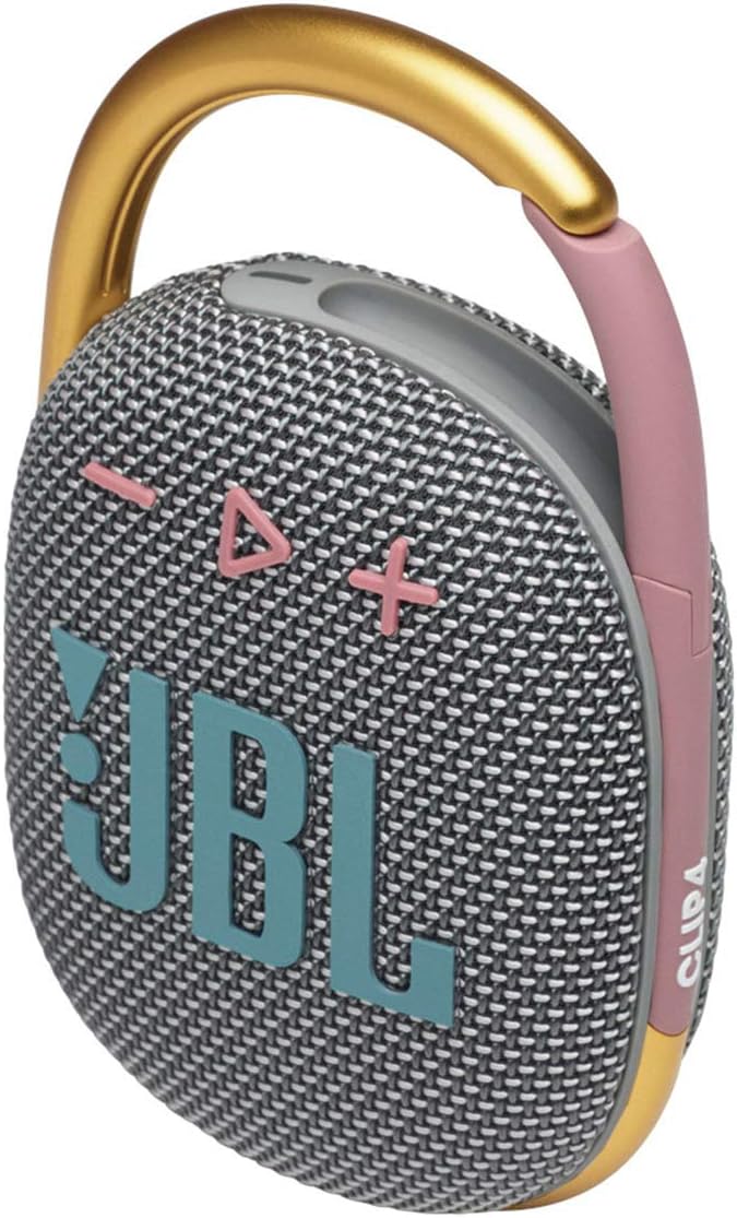 Clip 4 - Portable Mini Bluetooth Speaker, big audio and punchy bass, integrated carabiner, IP67 waterproof and dustproof, 10 hours of playtime, speaker for home, outdoor and travel (Pink)