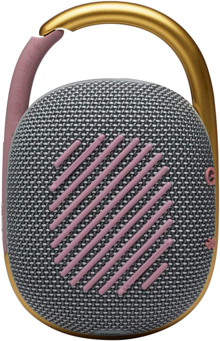 Clip 4 - Portable Mini Bluetooth Speaker, big audio and punchy bass, integrated carabiner, IP67 waterproof and dustproof, 10 hours of playtime, speaker for home, outdoor and travel (Pink)