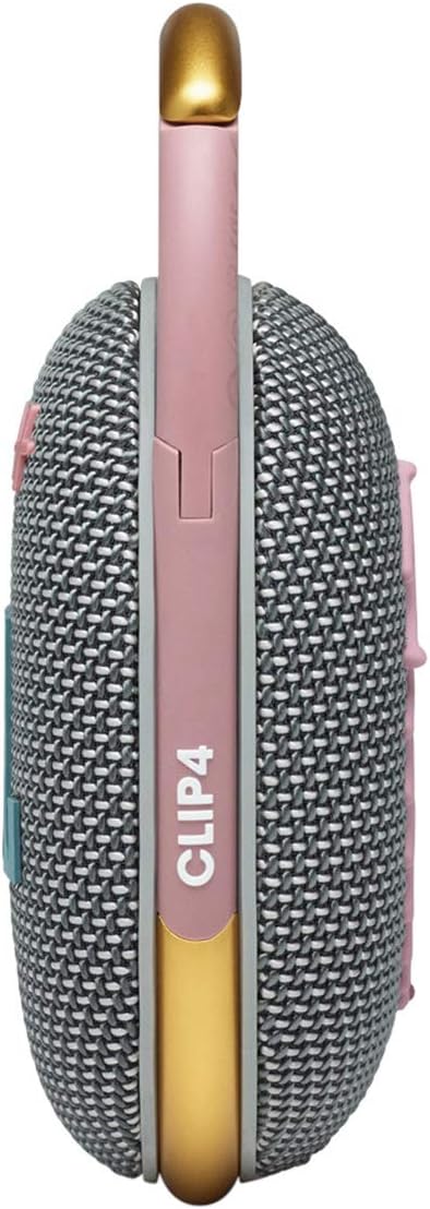 Clip 4 - Portable Mini Bluetooth Speaker, big audio and punchy bass, integrated carabiner, IP67 waterproof and dustproof, 10 hours of playtime, speaker for home, outdoor and travel (Pink)