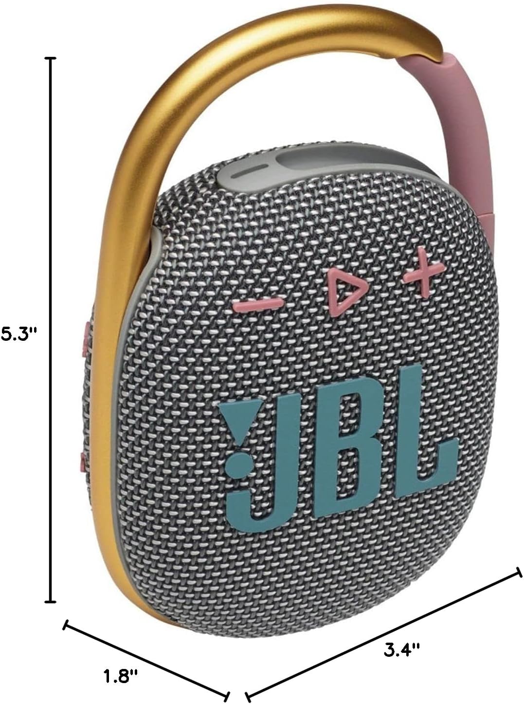 Clip 4 - Portable Mini Bluetooth Speaker, big audio and punchy bass, integrated carabiner, IP67 waterproof and dustproof, 10 hours of playtime, speaker for home, outdoor and travel (Pink)