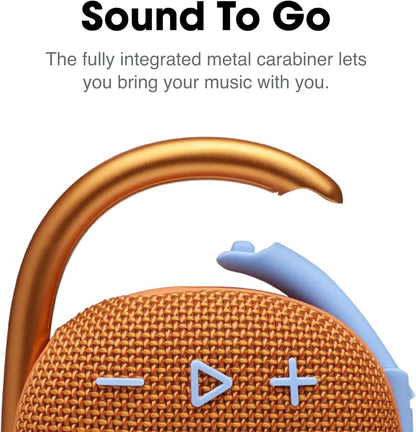 Clip 4 - Portable Mini Bluetooth Speaker, big audio and punchy bass, integrated carabiner, IP67 waterproof and dustproof, 10 hours of playtime, speaker for home, outdoor and travel (Pink)