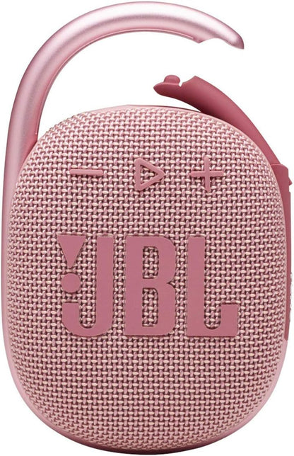 Clip 4 - Portable Mini Bluetooth Speaker, big audio and punchy bass, integrated carabiner, IP67 waterproof and dustproof, 10 hours of playtime, speaker for home, outdoor and travel (Pink)