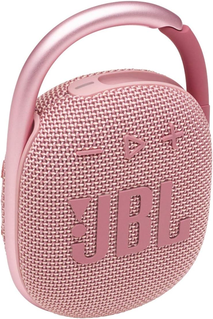 Clip 4 - Portable Mini Bluetooth Speaker, big audio and punchy bass, integrated carabiner, IP67 waterproof and dustproof, 10 hours of playtime, speaker for home, outdoor and travel (Pink)