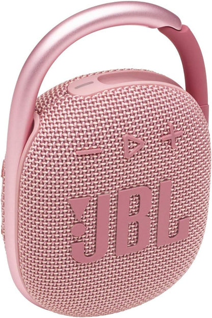 Clip 4 - Portable Mini Bluetooth Speaker, big audio and punchy bass, integrated carabiner, IP67 waterproof and dustproof, 10 hours of playtime, speaker for home, outdoor and travel (Pink)