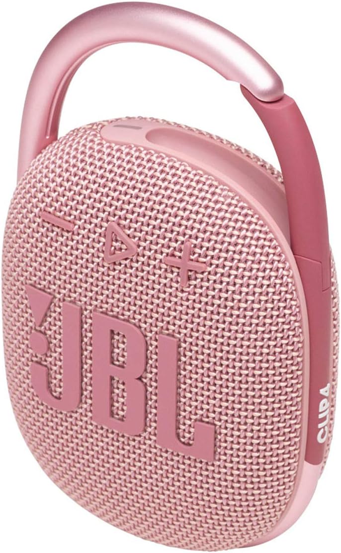 Clip 4 - Portable Mini Bluetooth Speaker, big audio and punchy bass, integrated carabiner, IP67 waterproof and dustproof, 10 hours of playtime, speaker for home, outdoor and travel (Pink)