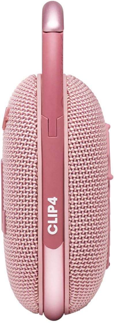 Clip 4 - Portable Mini Bluetooth Speaker, big audio and punchy bass, integrated carabiner, IP67 waterproof and dustproof, 10 hours of playtime, speaker for home, outdoor and travel (Pink)