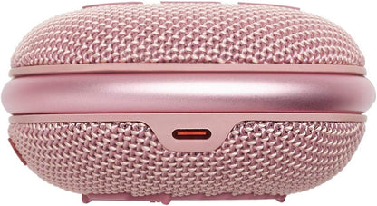 Clip 4 - Portable Mini Bluetooth Speaker, big audio and punchy bass, integrated carabiner, IP67 waterproof and dustproof, 10 hours of playtime, speaker for home, outdoor and travel (Pink)