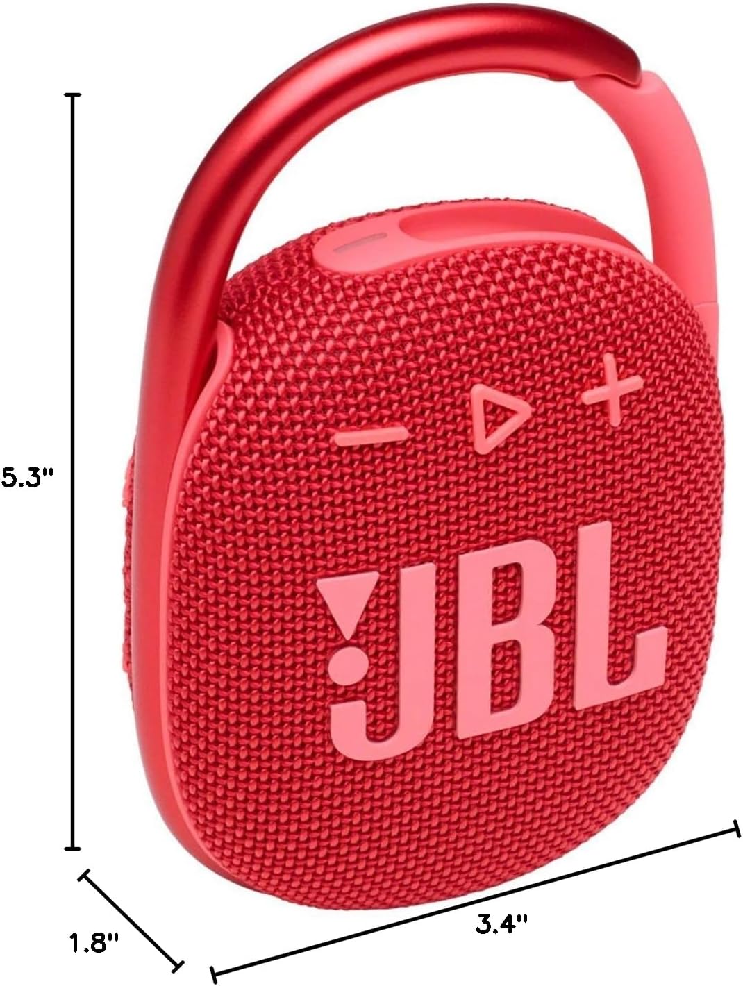 Clip 4 - Portable Mini Bluetooth Speaker, big audio and punchy bass, integrated carabiner, IP67 waterproof and dustproof, 10 hours of playtime, speaker for home, outdoor and travel (Pink)