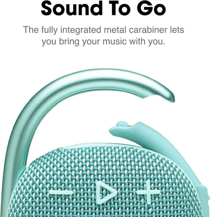 Clip 4 - Portable Mini Bluetooth Speaker, big audio and punchy bass, integrated carabiner, IP67 waterproof and dustproof, 10 hours of playtime, speaker for home, outdoor and travel (Pink)