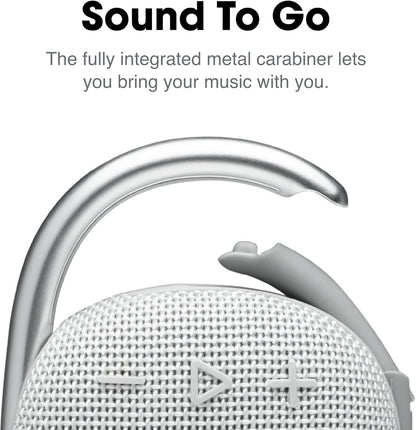 Clip 4 - Portable Mini Bluetooth Speaker, big audio and punchy bass, integrated carabiner, IP67 waterproof and dustproof, 10 hours of playtime, speaker for home, outdoor and travel (Pink)