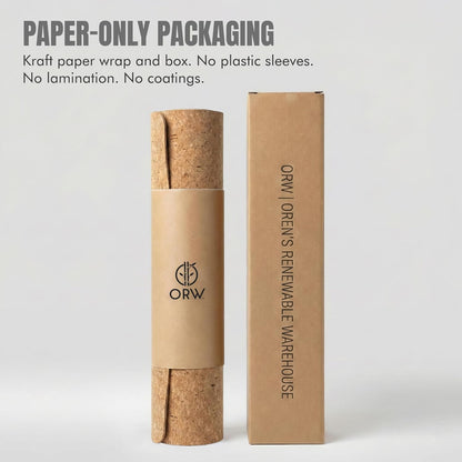 Premium Cork Yoga Mat, Non Slip Natural Rubber, Yoga, Paper Packaging, 72”x24”