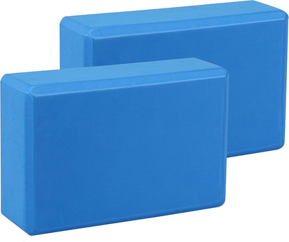 Yoga Blocks 2 pack, Gym Blocks, Exercise Workout Fitness Bricks, Pilates Stretch Handstand Non-Slip