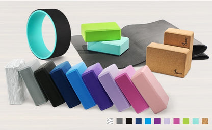 Yoga Blocks 2 pack, Gym Blocks, Exercise Workout Fitness Bricks, Pilates Stretch Handstand Non-Slip