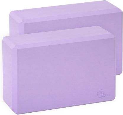 Yoga Blocks 2 pack, Gym Blocks, Exercise Workout Fitness Bricks, Pilates Stretch Handstand Non-Slip
